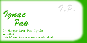 ignac pap business card